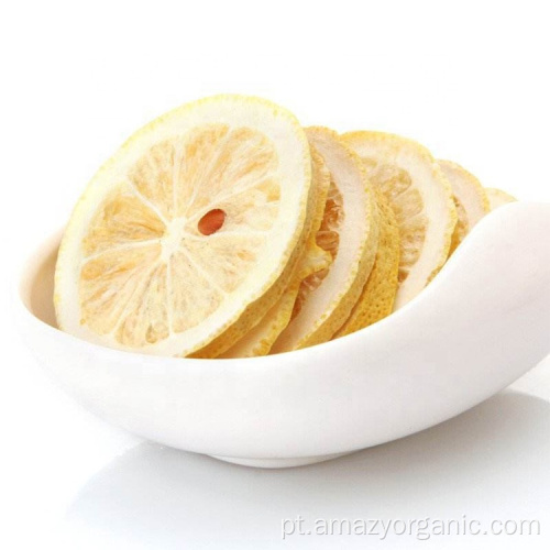 Pedaços de limão liofilizados